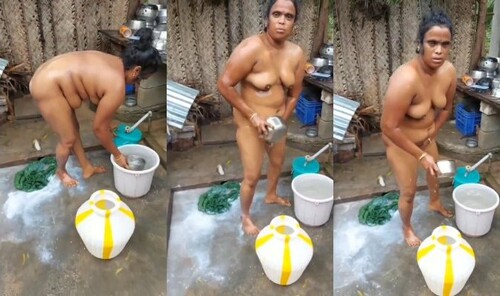 Indian Vlg wife Bathing Capture