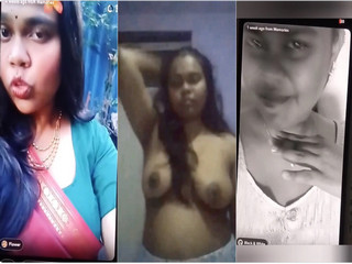 Dusky Indian Girl Showing Shows Boobs
